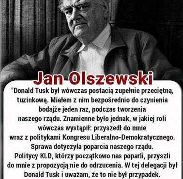 Jan Olszewski o Donaldzie Tusku - jeden warunek "nietykalność"