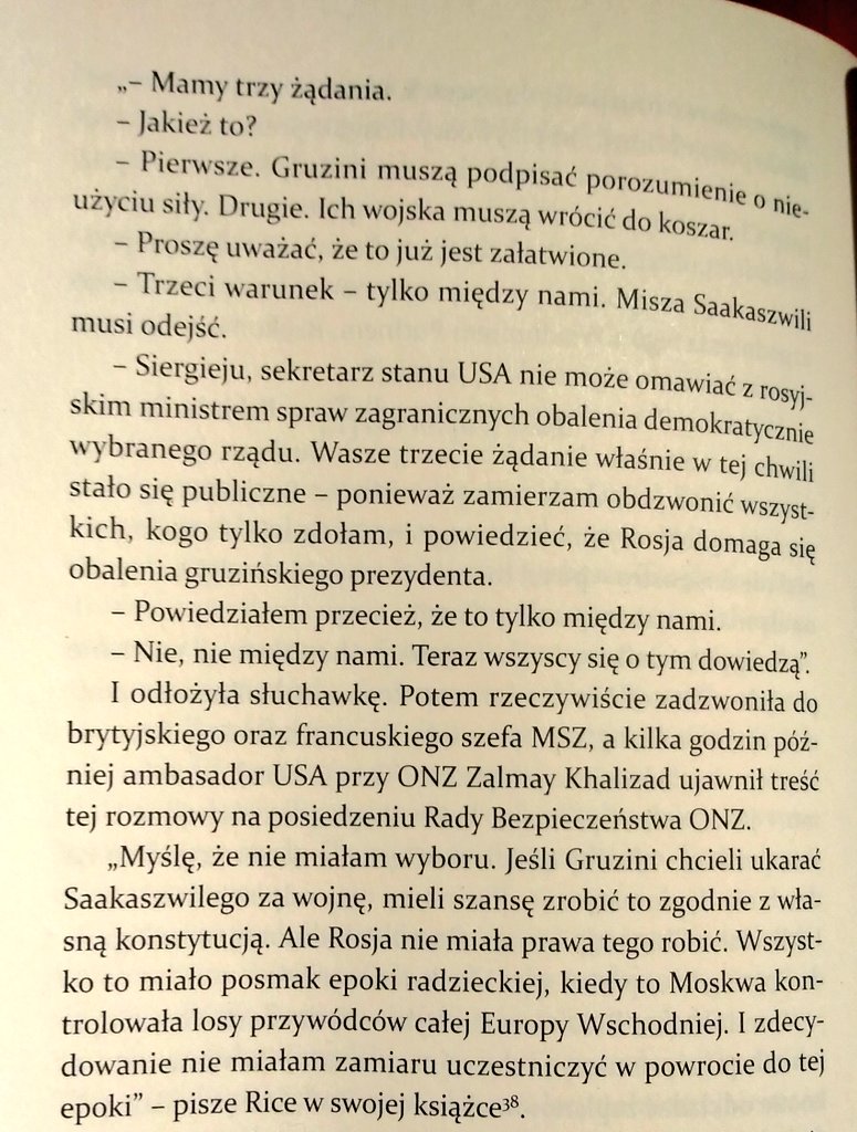 Wojna Rosji z Gruzją 2008. 10 sierpnia, Siergiej Ławrow dzwoni do Condoleezzy Rice