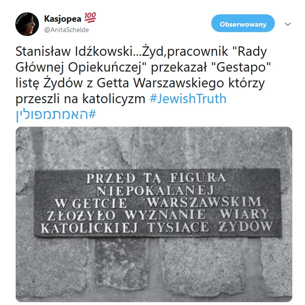 Stanisław Idźkowski... Żyd, pracownik Rady Głównej Opiekuńczej przekazał Gestapo listę Żydów z Getta Warszawskiego ...