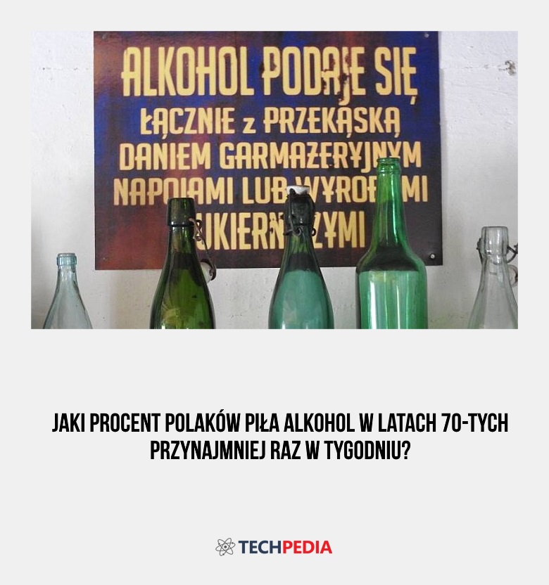 Jaki procent Polaków piła alkohol w latach 70-tych przynajmniej raz w tygodniu?