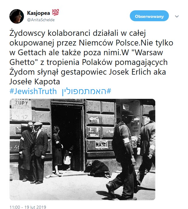 Żydowscy kolaboranci działali w całej okupowanej przez Niemców Polsce.Nie tylko w Gettach ale także poza nimi ...