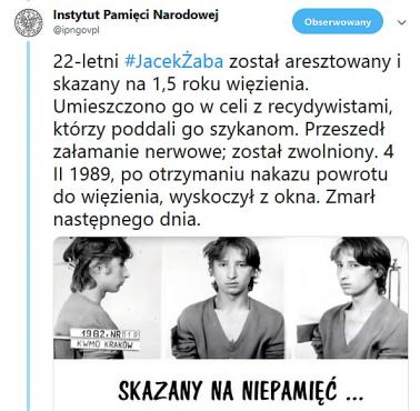 22-letni Jacek Żaba został aresztowany i skazany na 1,5 roku więzienia ...