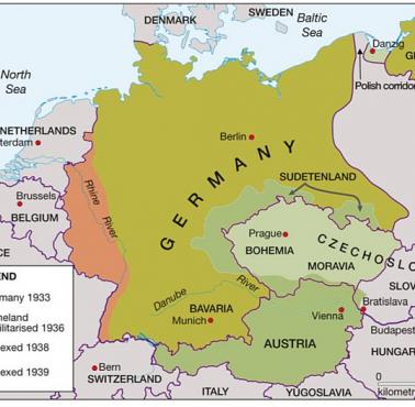 Ekspansja III Rzeszy do rozpoczęcia wspólnie z ZSRR II wojny światowej w 1939 roku