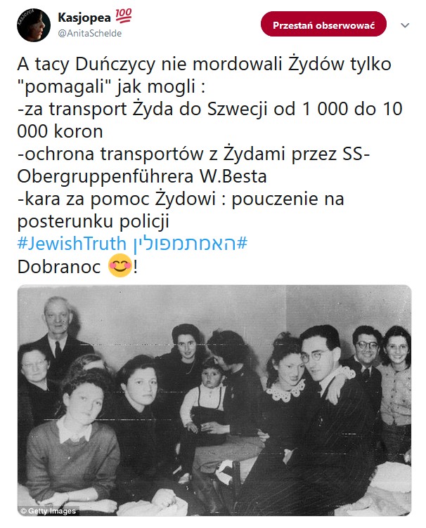 A tacy Duńczycy nie mordowali Żydów tylko pomagali jak mogli : -za transport Żyda do Szwecji od 1 000 do 10 000 koron ...