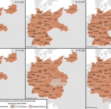 Niemieckie jednostki administracyjno-sądownicze w latach 1926, 1928, 1933, 1937, 1939 i 1943