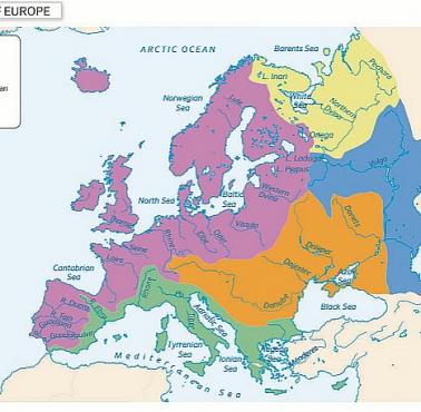 Dorzecza największych rzek w Europie