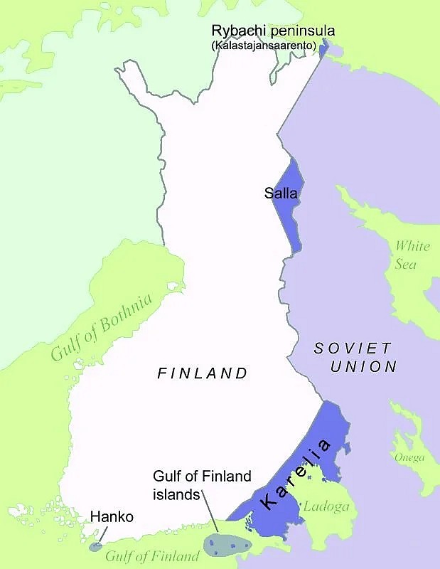 Straty terytorialne Finlandii na rzecz Rosji po wojnie zimowej 1940 roku