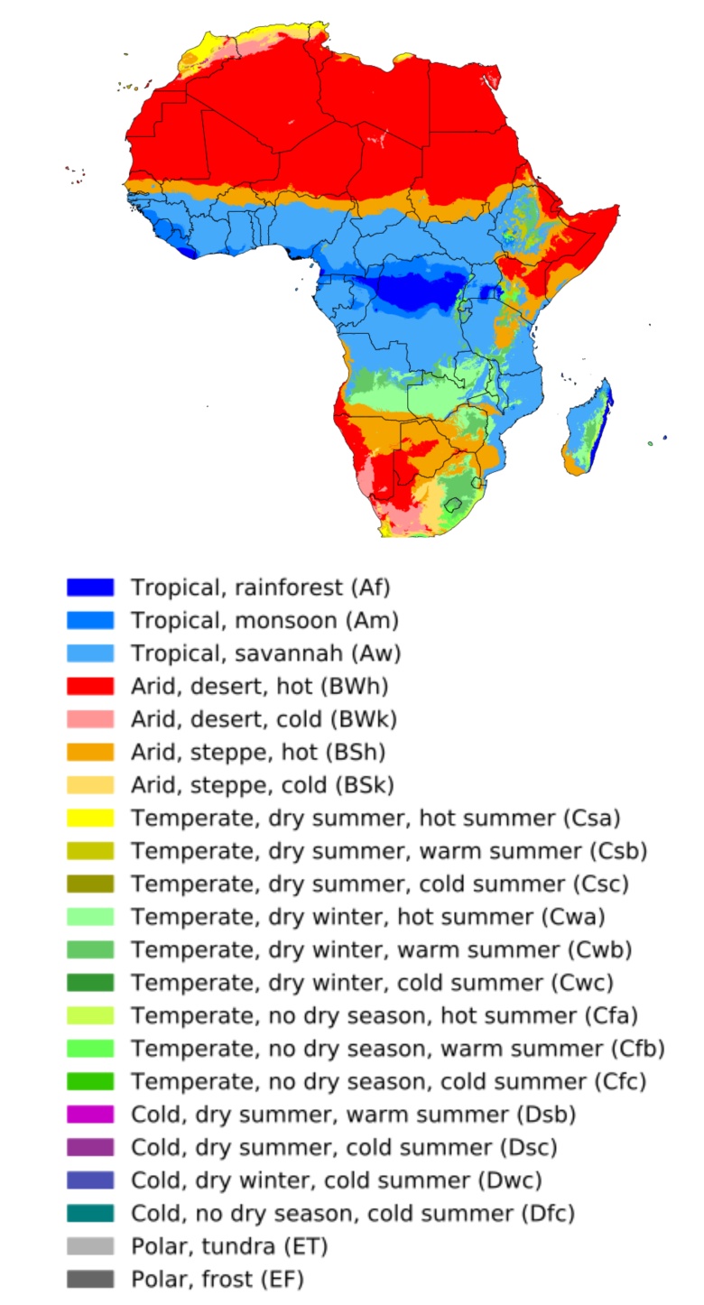 Mapa klimatyczna Afryki