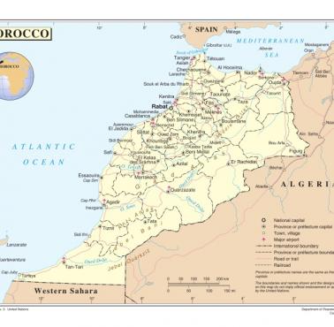Mapa Maroka sporządzona przez ONZ Geospatial