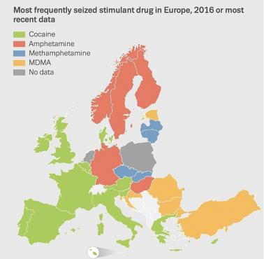 Najpopularniejsze narkotyki w Europie, 2016