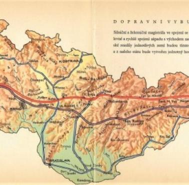 Propozycja budowy autostrady przez Czechosłowację z 1938 roku autorstwa Jana Antonina Baty