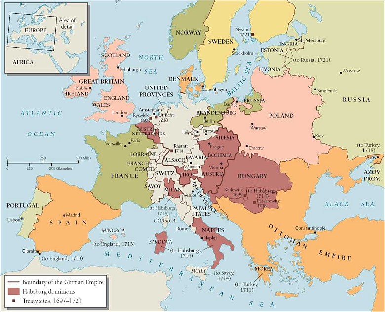 Europa po traktacie z Utrechtu 1713