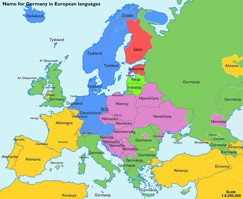 Nazwa Niemiec w Europie