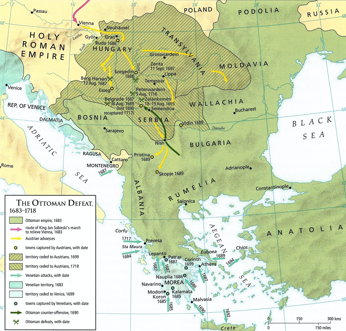 Sytuacja Imperium Osmańskiego w Europie po przegranej z I RP i sojusznikami pod Wiedniem w 1683 roku