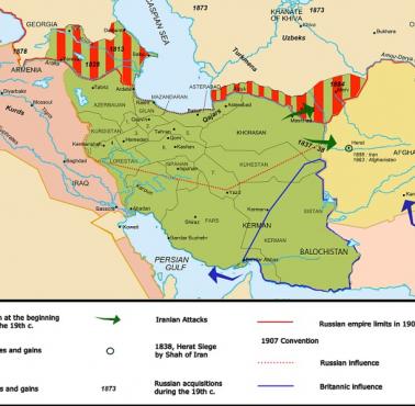 Zyski i straty terytorialne Iranu w XIX i XX wieku