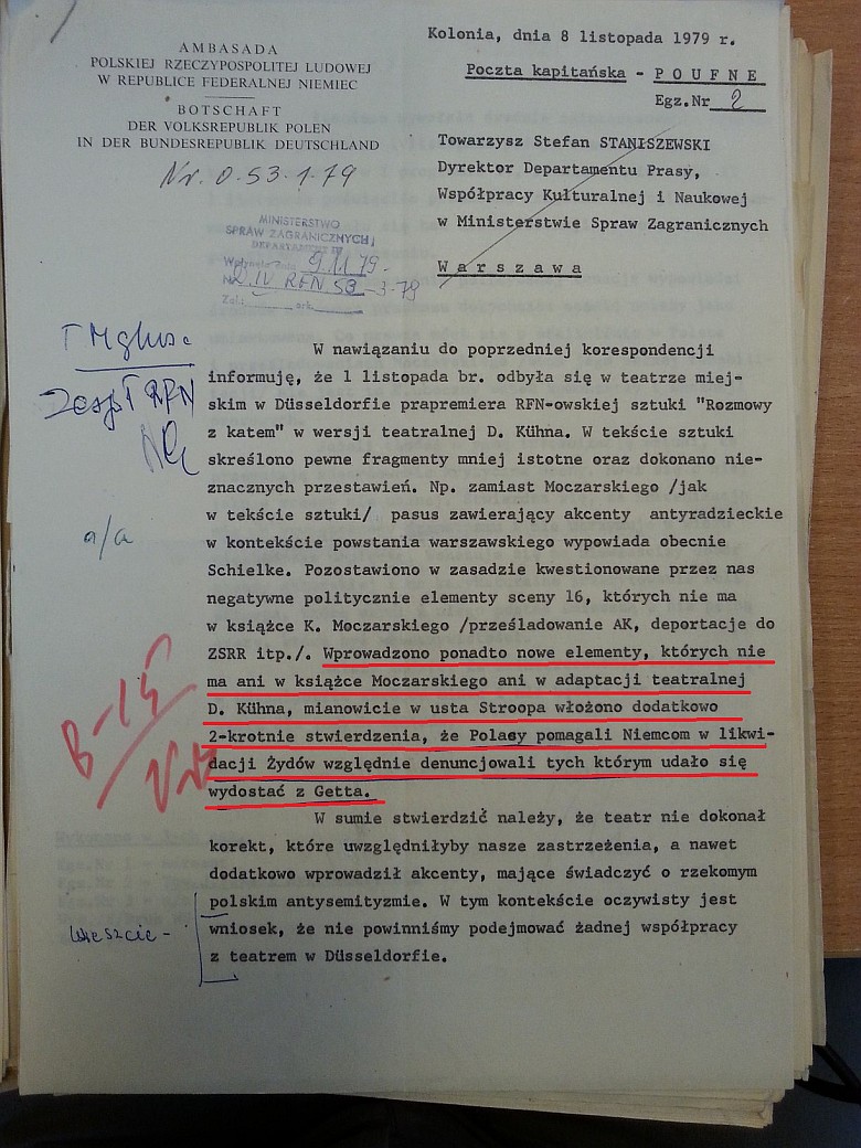 Notatka, z której wynika, że na potrzeby nowej polityki historycznej Niemcy już w 1979 roku fałszowali polską literaturę ...