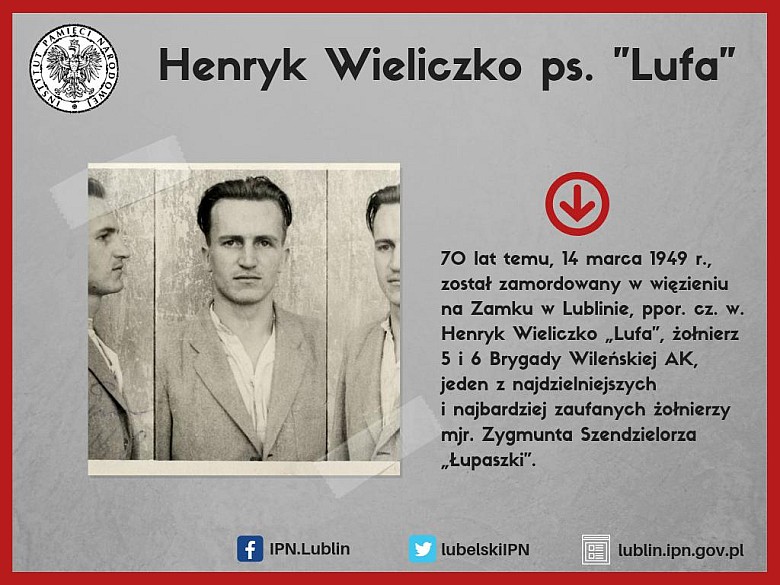 70. rocznica śmierci Henryka Wieliczko ps. Lufa