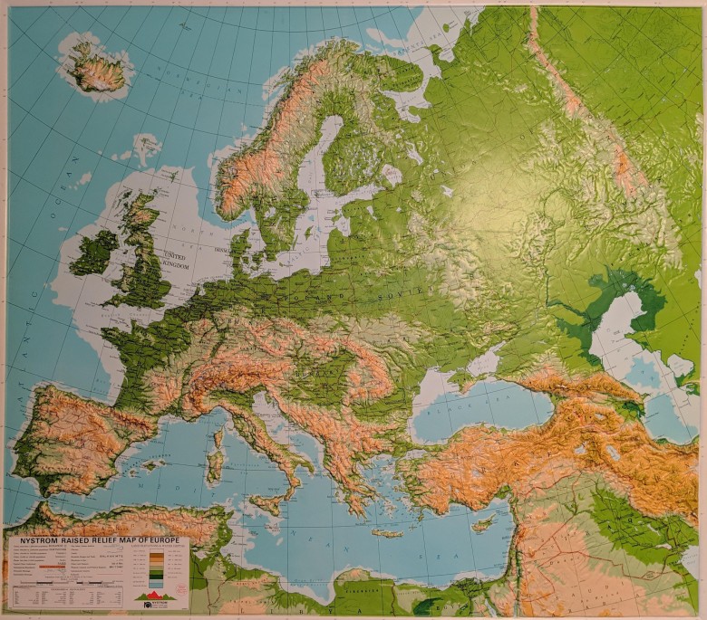 Reliefowa mapa Europy
