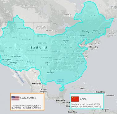 Chiny USA na tej samej szerokości geograficznej