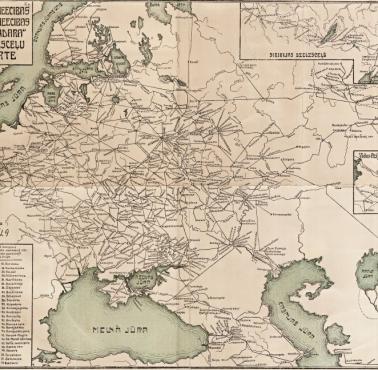Mapa kolejowa Imperium Rosyjskiego, 1910
