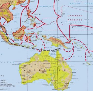Postępy wojsk japońskich w Azji Południowo-Wschodniej i Oceanii podczas II wojny światowej