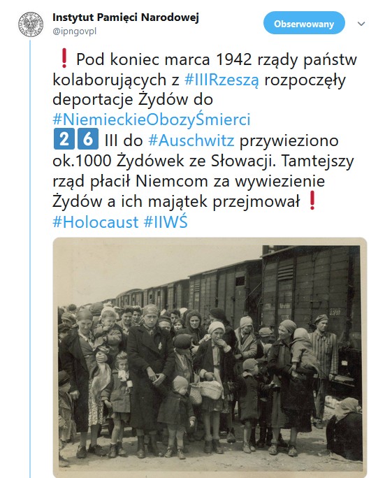 Pod koniec marca 1942 rządy państw kolaborujących z III Rzeszą rozpoczęły deportacje Żydów do Niemieckich Obozów Śmierci ...