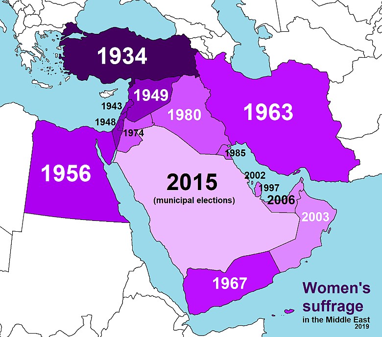 Prawo wyborcze kobiet na Bliskim Wschodzie, 2019