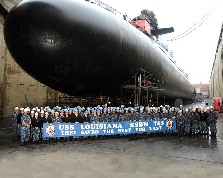 Budowniczowie amerykańskiego okrętu podwodnego USS Louisiana (SSBN-743)