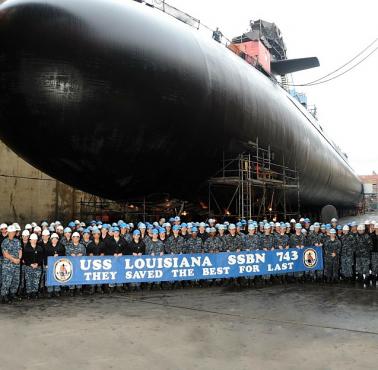 Budowniczowie amerykańskiego okrętu podwodnego USS Louisiana (SSBN-743)