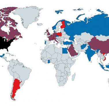 Kraje, które odwiedził Barack Obama i Donald Trump w trakcie dwóch pierwszych lat prezydentury