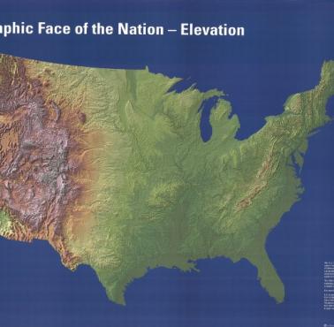 Reliefowa mapa USA