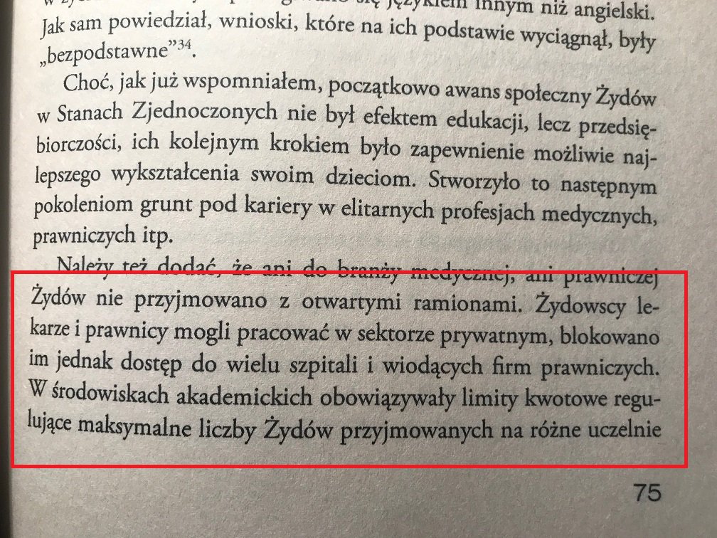 W USA w międzywojniu istniał na uczelniach numerus clausus dla Żydów, książka Bieda, bogactwo i polityka w ujęci Thomas Sowell