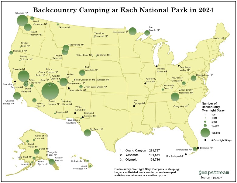 Kamping w każdym parku narodowym USA w 2024 roku