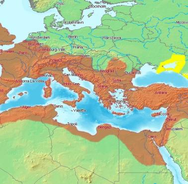 Zasięg Imperium Rzymskiego po śmierci cesarza Trajana