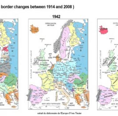 Europa: zmiany granic między 1914 a 2008 rokiem