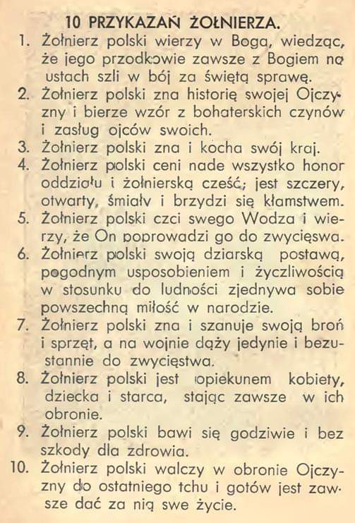 Dziesięć przykazań żołnierza polskiego. Kalendarzyk Korpusu Ochrony Pogranicza z 1938 roku