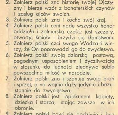 Dziesięć przykazań żołnierza polskiego. Kalendarzyk Korpusu Ochrony Pogranicza z 1938 roku