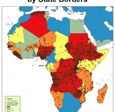 Częstotliwość konfliktów zbrojnych w Afryce