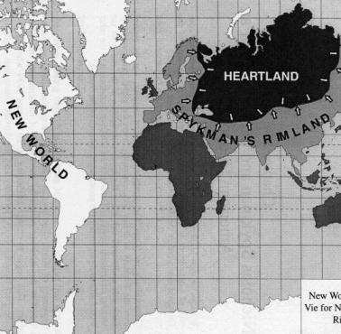 Podział świata według jednego z twórców geopolityki Nicholasa Johna Spykmana