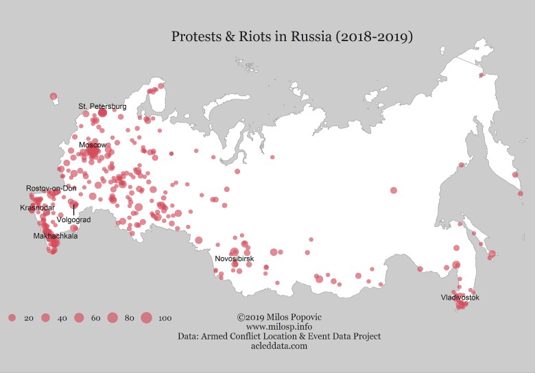 Protesty i zamieszki w Rosji 2018-19
