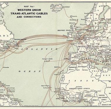 Kable telegraficzne ok. 1900 roku
