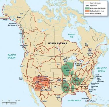 Prekolonialna amerykańska mapa handlowa