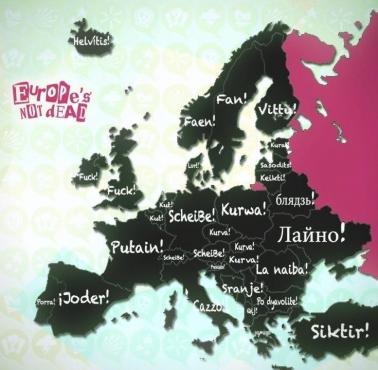 Przekleństwo "ku*wa" w różnych europejskich językach