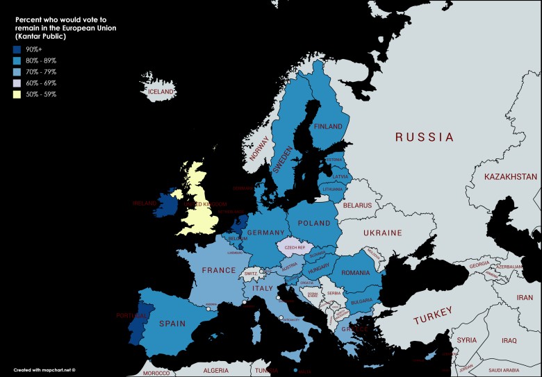 Procent, który twierdzi, że zagłosuje za pozostaniem w Unii Europejskiej, 2018