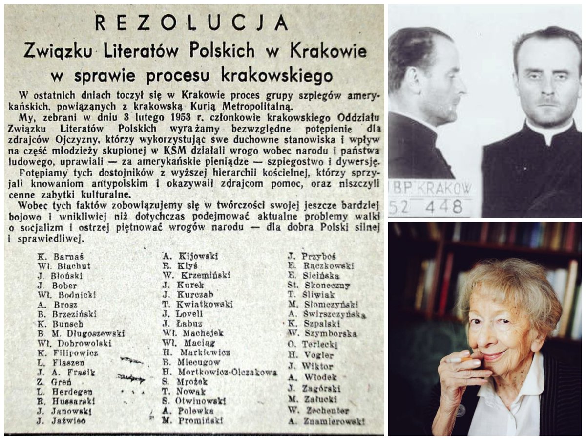 Pierwsza Dama Polskiej Poezji Wisława Szymborska: zabić księży ! UB posłuchało ksiądz Józef Fudali-bito go żelaznym ...