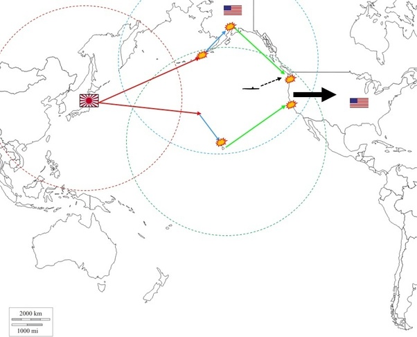 Jeden z japońskich planów ataku na USA z lutego 1942 roku