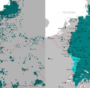 Mapa Niemiec z 1910 i 1945 roku