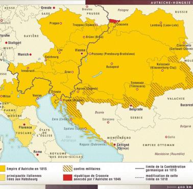 Mapa Cesarstwa Austro-Węgierskiego z 1815 roku