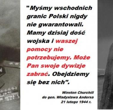 Winston Churchill do generała Andersa, 1944