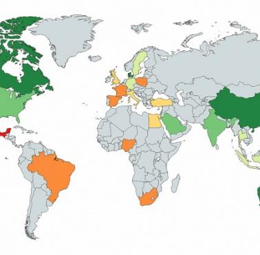 Odsetek osób w wybranych krajach świata, które twierdzą, że ich kraj jest najlepszy na świecie lub lepszy niż większość innych